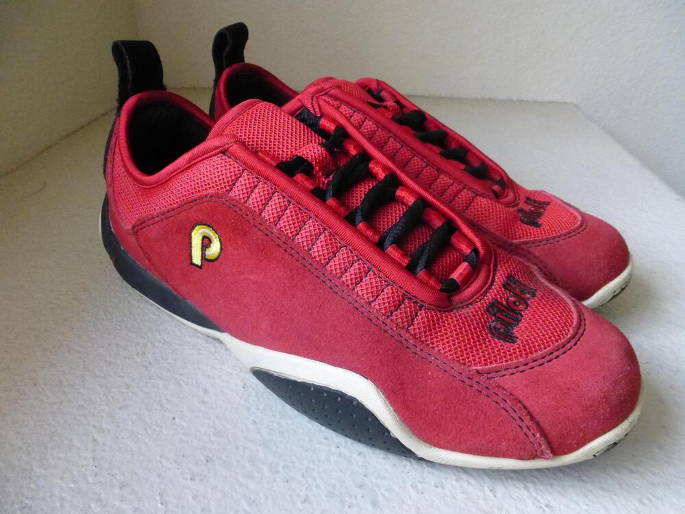 Piloti Driving Shoes Mens Size 8.5 Red Suede Mesh Racing Motorsport Casual Auto